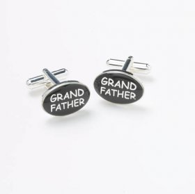 Cufflinks - Black Round Grand Father